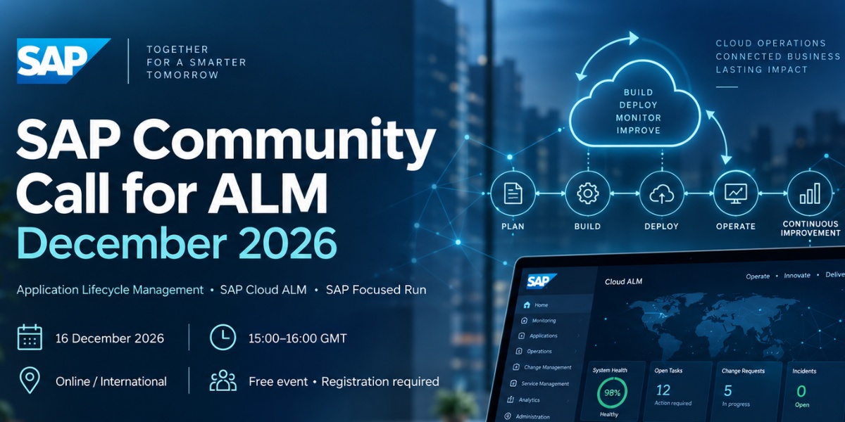 SAP Community Call for ALM